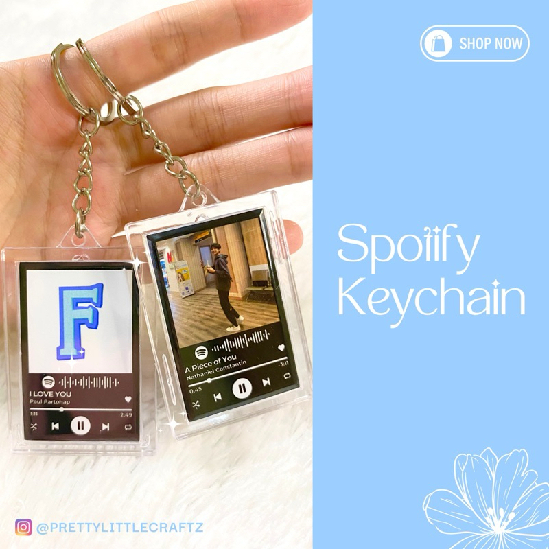 Jual Spotify Keychain Custom Acrylic Gantungan Kunci Spotify Custom 2