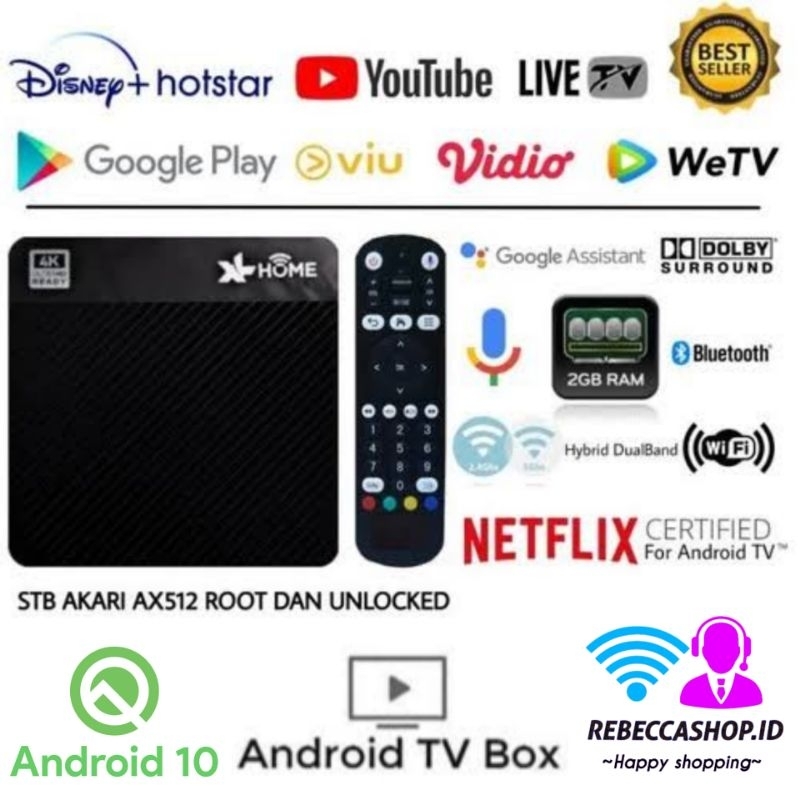 Jual Stb Android Tv Box Akari Ax512 Unlock Root Full Apps Shopee