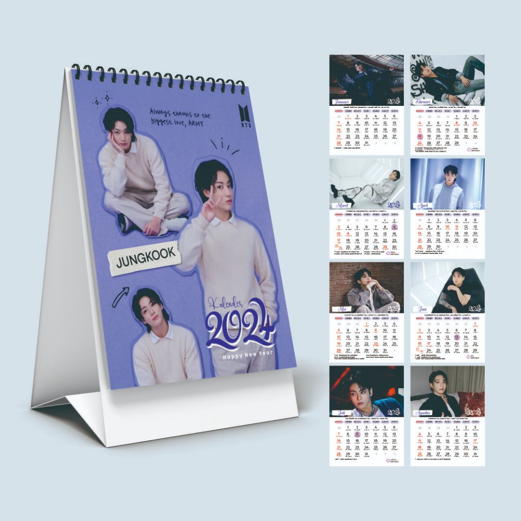 Jual KALENDER MEJA 2024 KPOP BTS Member Kalender Murah Shopee