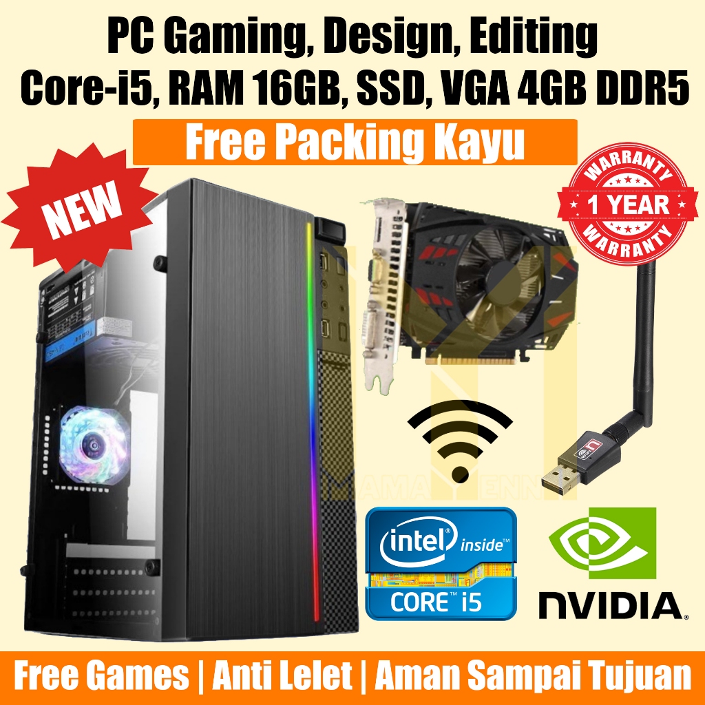 Jual Pc Rakitan Gaming Core I Ram Gb Vga Gb Ddr Desain Design