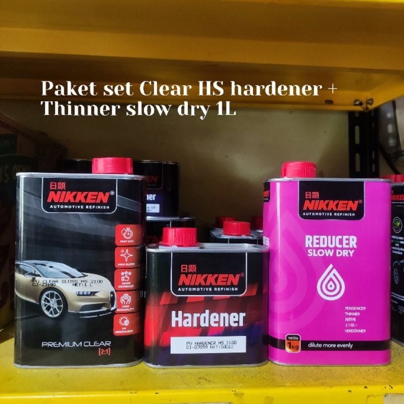 Jual Clear Coat Nikken Hs L Set Thinner Slow Dry L Shopee