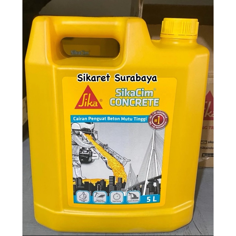 Jual Sikacim Concrete Additive Obat Cor Beton Cepat Keras 5Liter