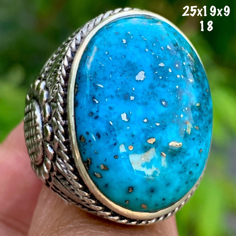 Jual Cincin Batu Akik Natural Pirus Persia Asli Alam Shopee Indonesia