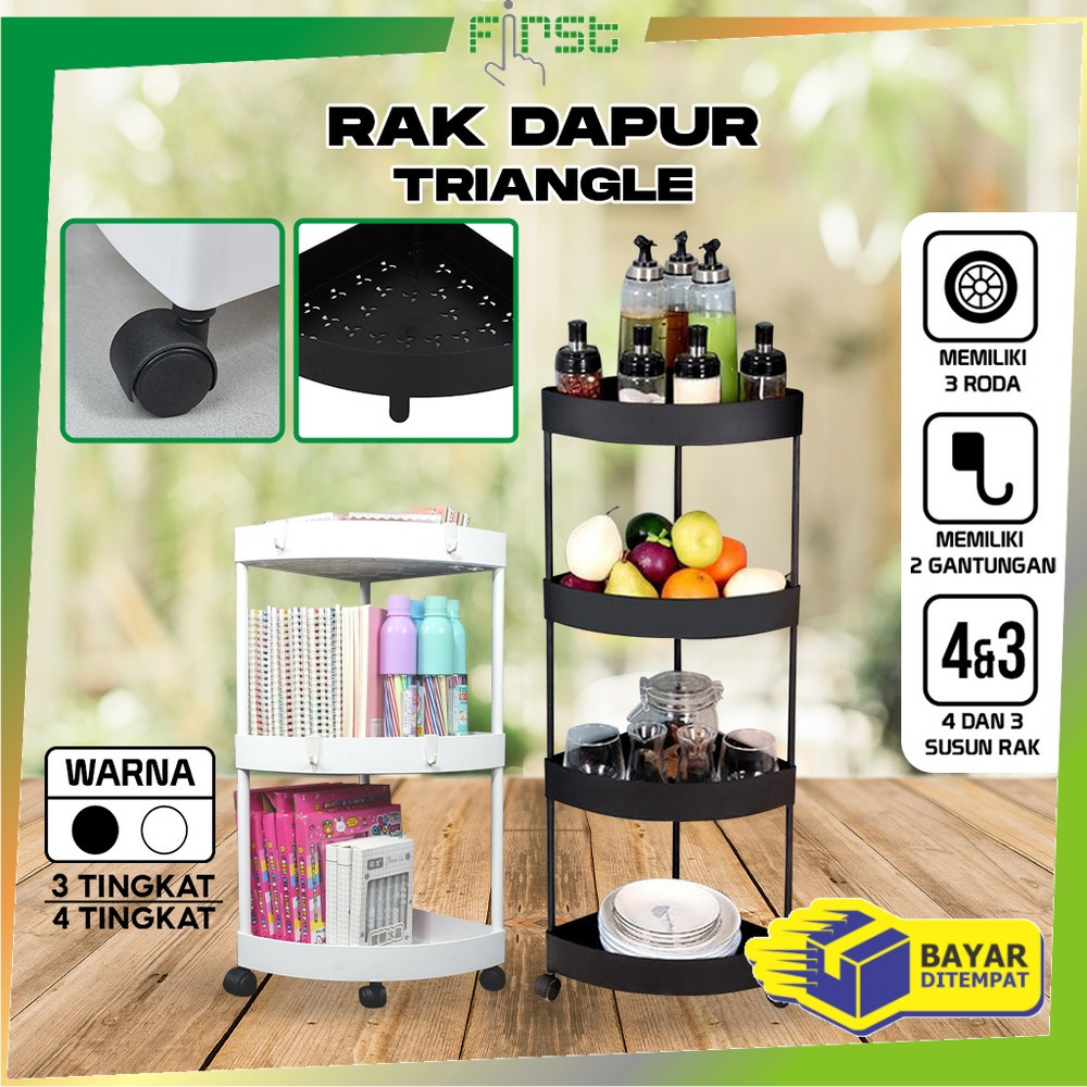 Jual Fh C Rak Dapur Triangle Tingkat Rak Trolley Susun Penyimpanan