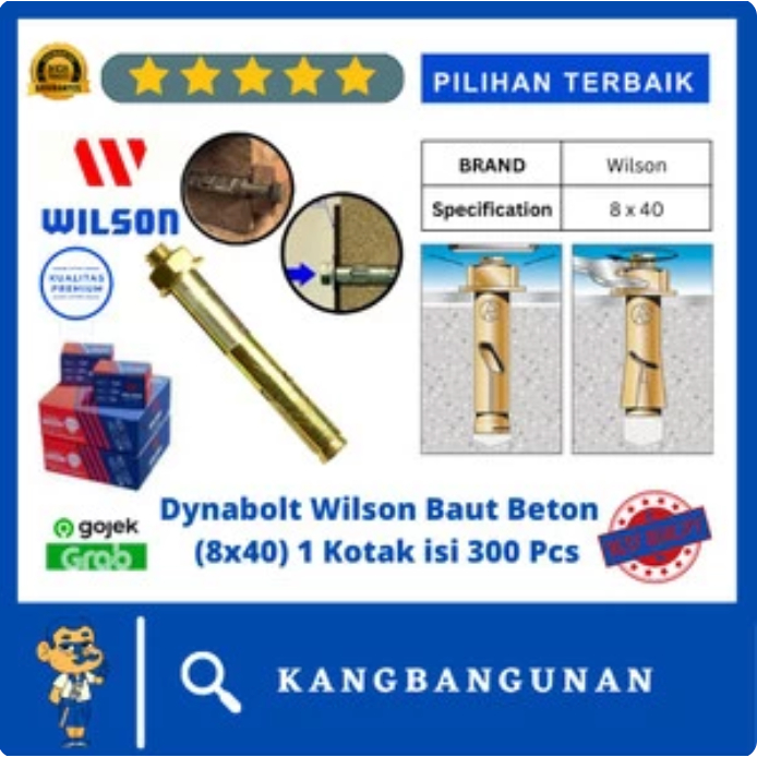 Jual Wilson Dyna Bolt Baut Beton Dynabolt Ramset X Isi