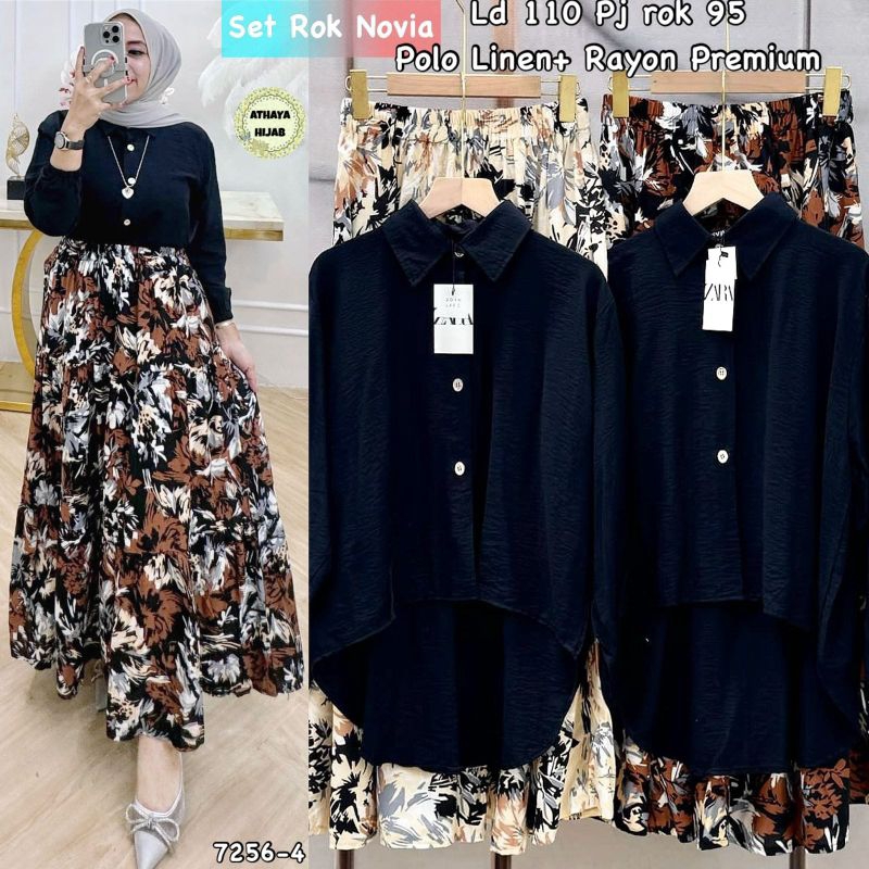 Jual Restok Bisa Cod Bisa Seragaman Baju Mineta Novia Set