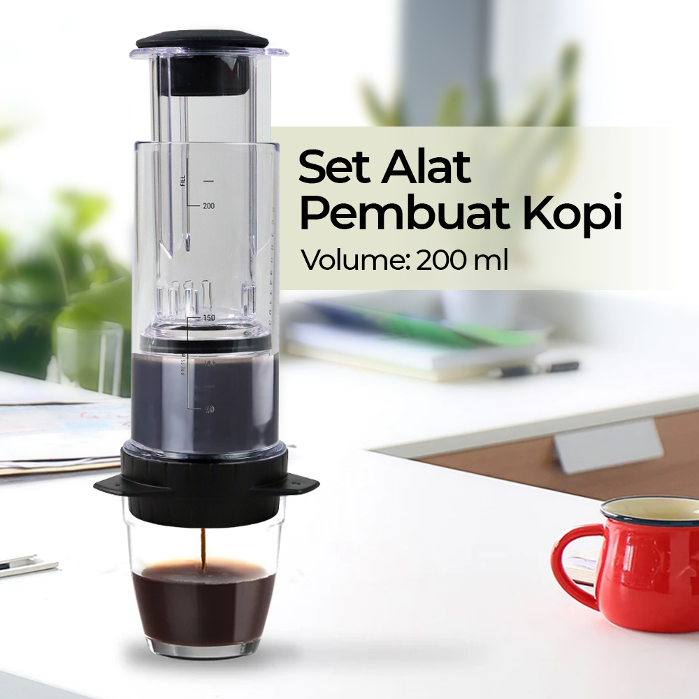 Jual Alat Pembuat Kopi Portable French Press Coffee Maker DELTER T100