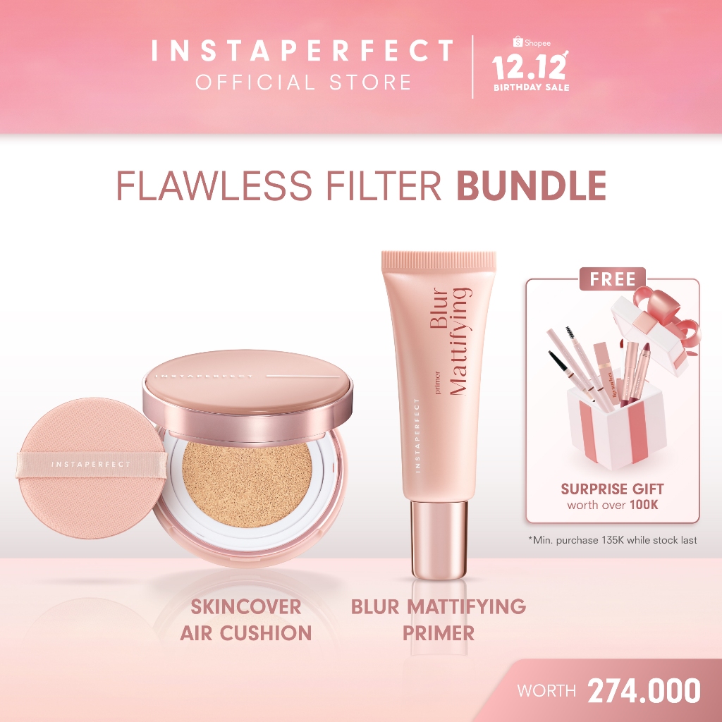 Jual Instaperfect Flawless Filter Bundle Skincover Air Cushion Blur