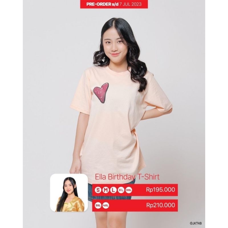 Jual Kaos Jkt Birthday T Shirt Ella Ivory Shopee Indonesia