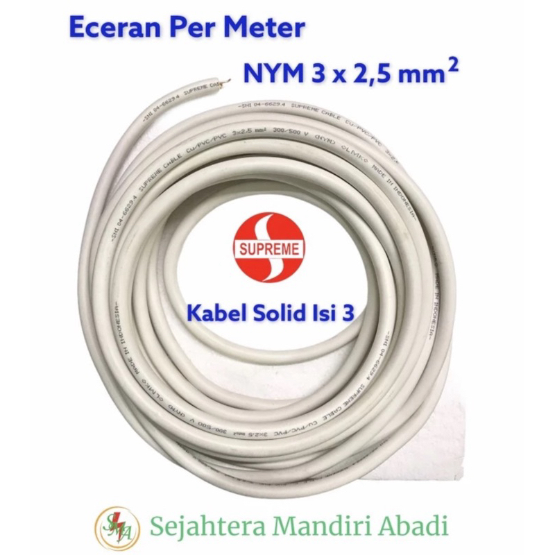 Jual Kabel Nym X Supreme Eceran Per Meter Kawat Putih Solid