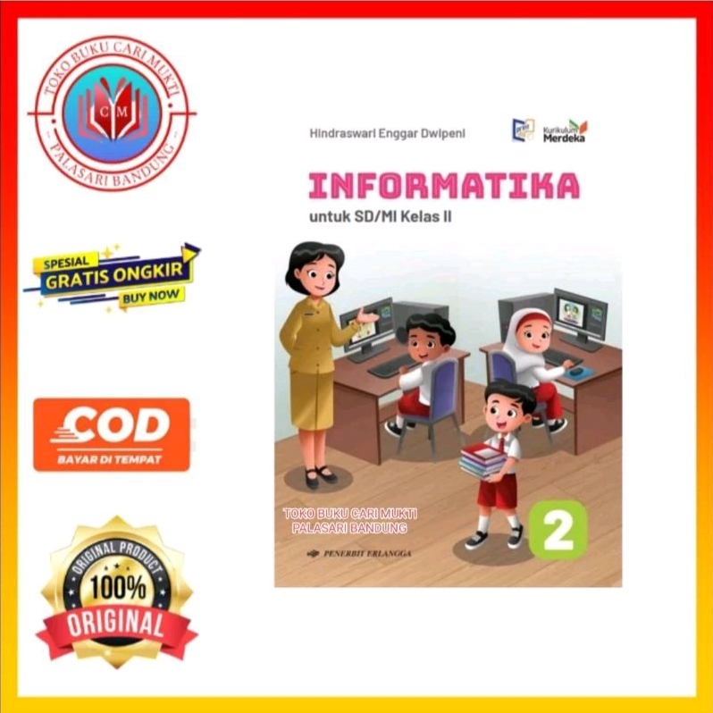 Jual Erlangga Buku Informatika Untuk SD MI Kelas 2 Kurikulum Merdeka