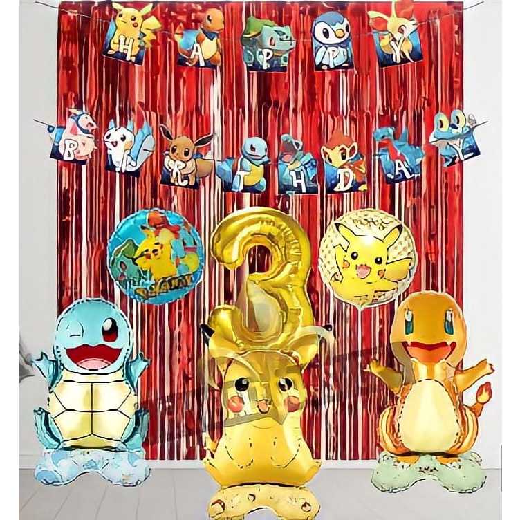 Jual Paket Balon Dekorasi Ulang Tahun Pokemon Paket Balon Angka Set