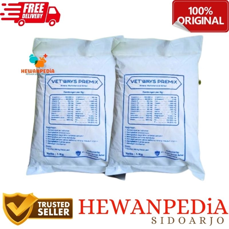 Jual VETWAYS PREMIX CURCUMA 1 KG Vitamin Mineral Sapi Kuda Kerbau