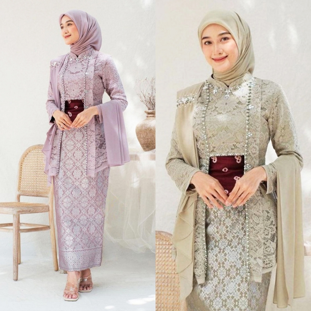 Jual Laksmi Set Kebaya Kutu Baru Wisuda Modern Kebaya Set Tunik Lamaran