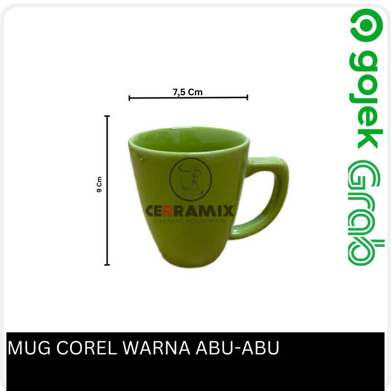 Jual Mug Keramik Corel Warna Hijau Shopee Indonesia