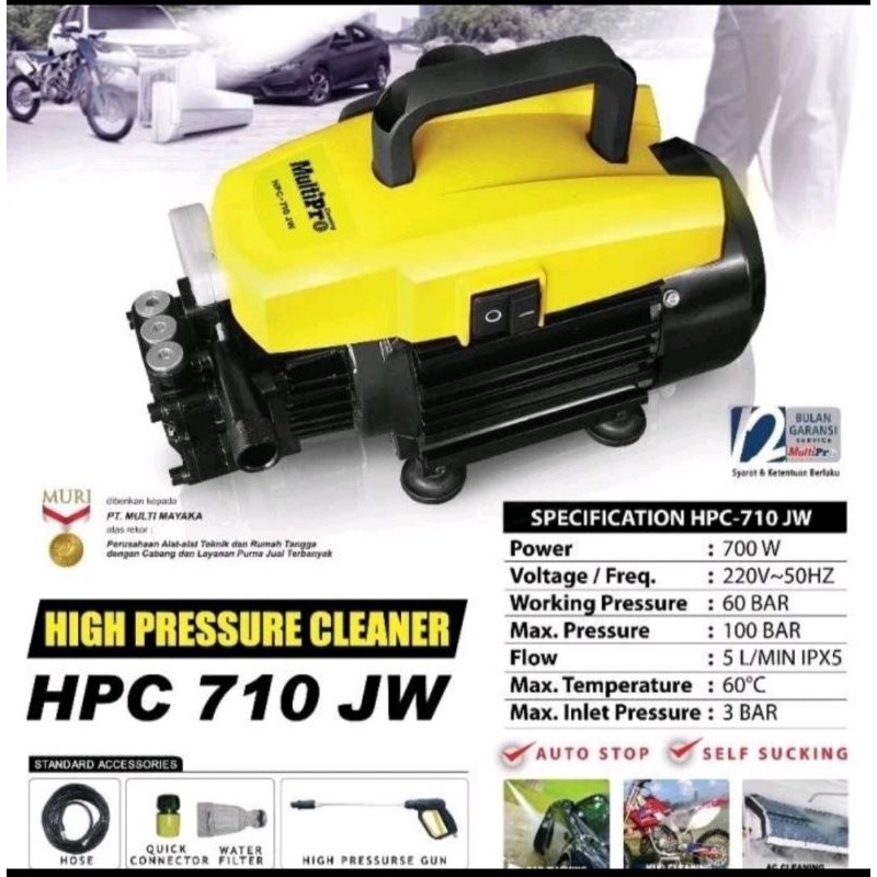 Jual Jet Cleaner Multipro HPC 710 JW Mesin Cuci Motor Mobil AC High