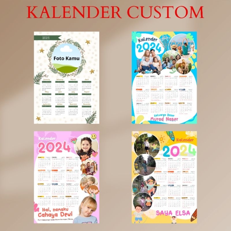 Jual CETAK KALENDER DINDING CUSTOM FOTO Shopee Indonesia