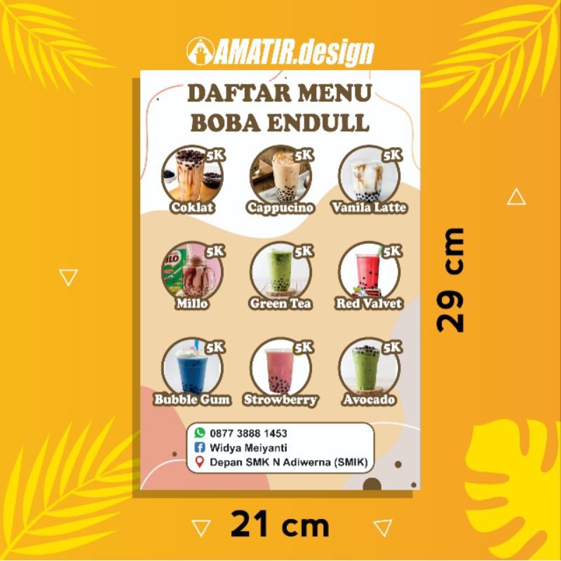 Jual CETAK DAFTAR MENU MAKANAN MINUMAN Shopee Indonesia