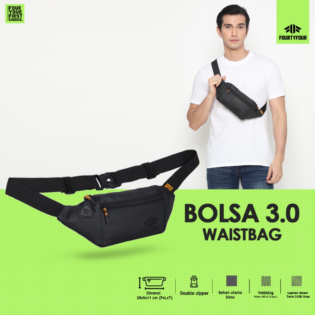 Jual FOURTYFOUR BOLSA 3 0 Tas Waistbag Pria Tas Pinggang Premium