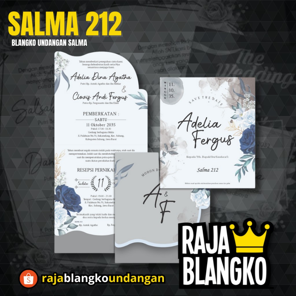 Jual BLANGKO UNDANGAN SALMA 212 BLANGKO UNDANGAN UNDANGAN MURAH