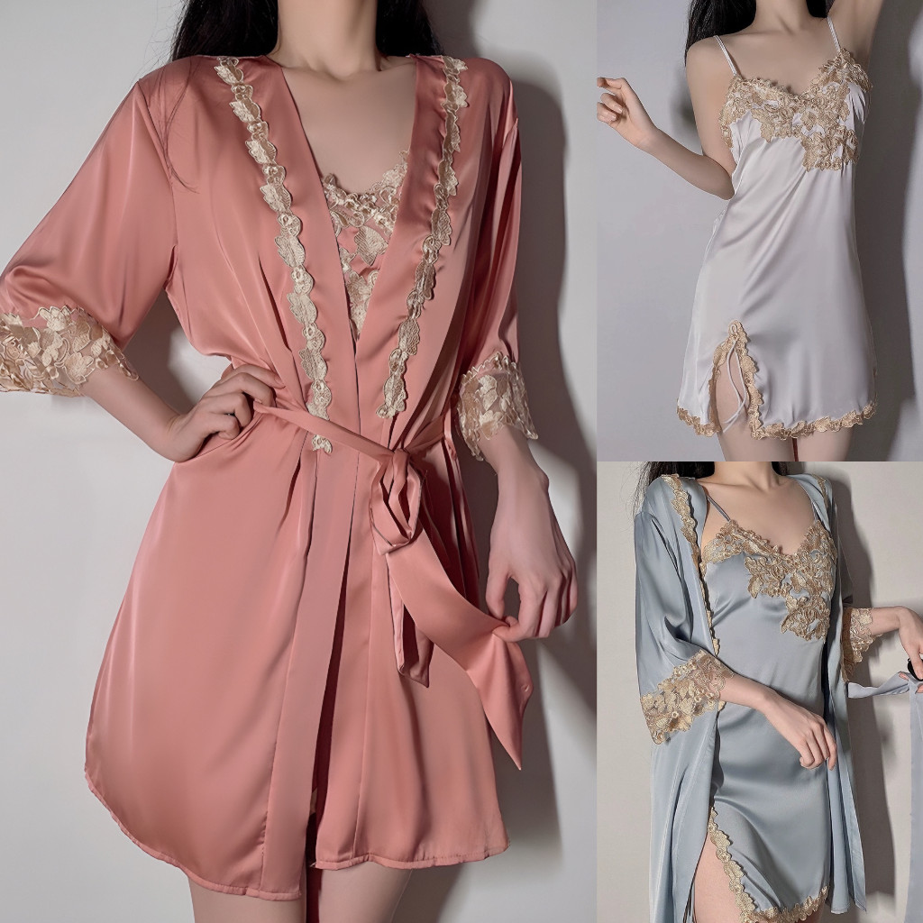 Jual Sleepwear Sexy Lingerie Kimono Baju Tidur Sexy Wanita Lingerie