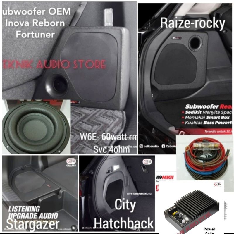 Jual Subwoofer Pnp Box Cello Inch W E Include Power Inova Fortuner