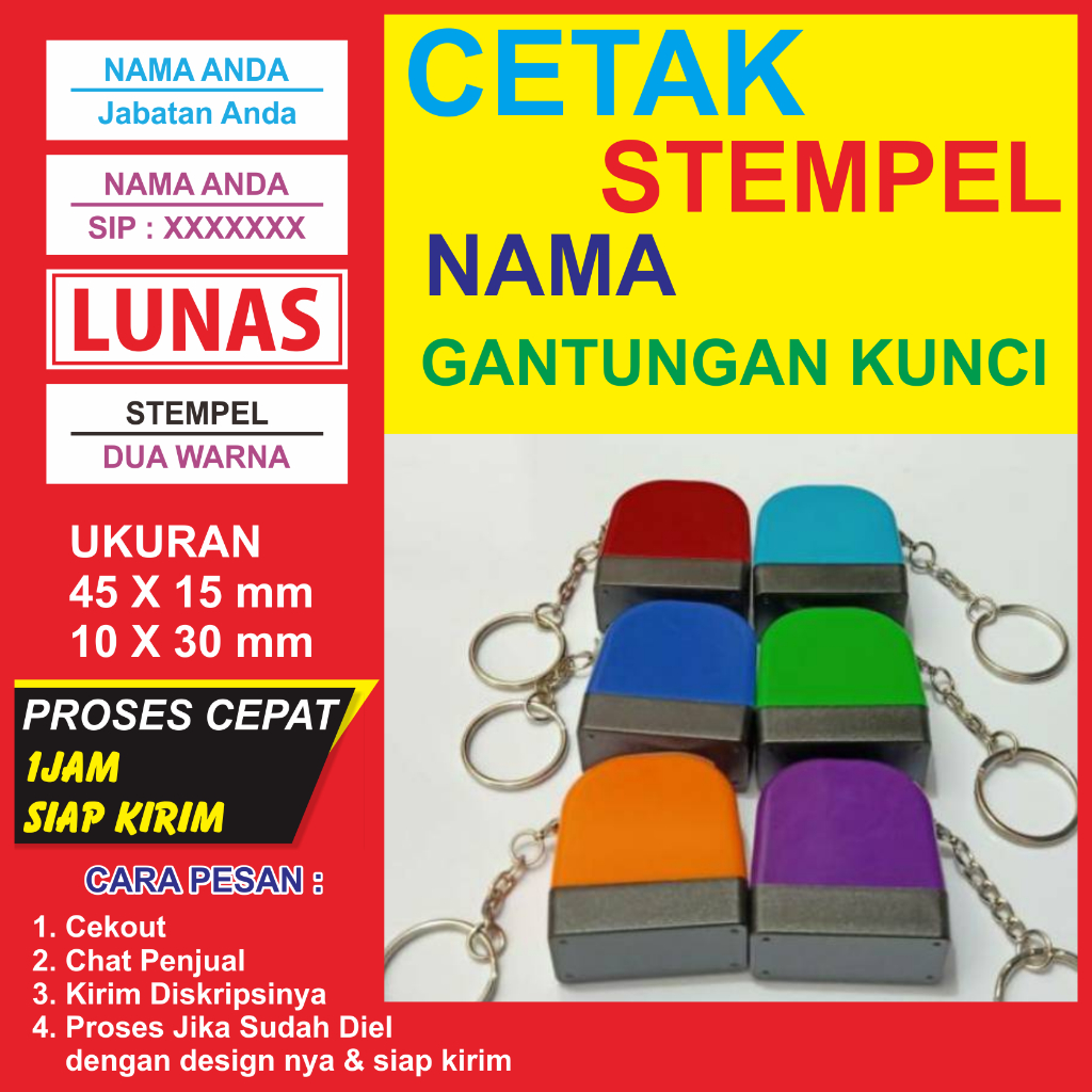 Jual CETAK STEMPEL NAMA BIDAN DOKTER NIP Shopee Indonesia