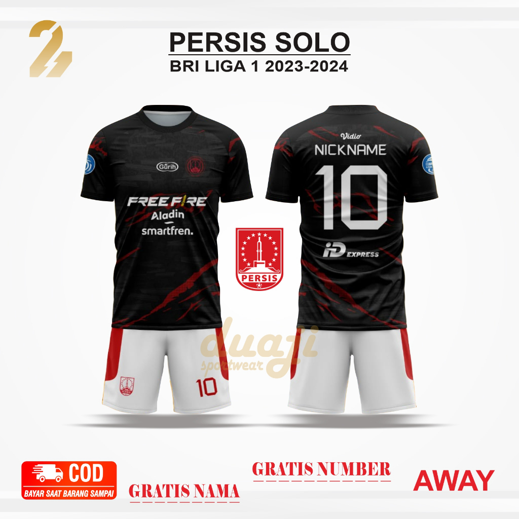 Jual Jersey Persis Solo Away Premium Full Printing Ready Size