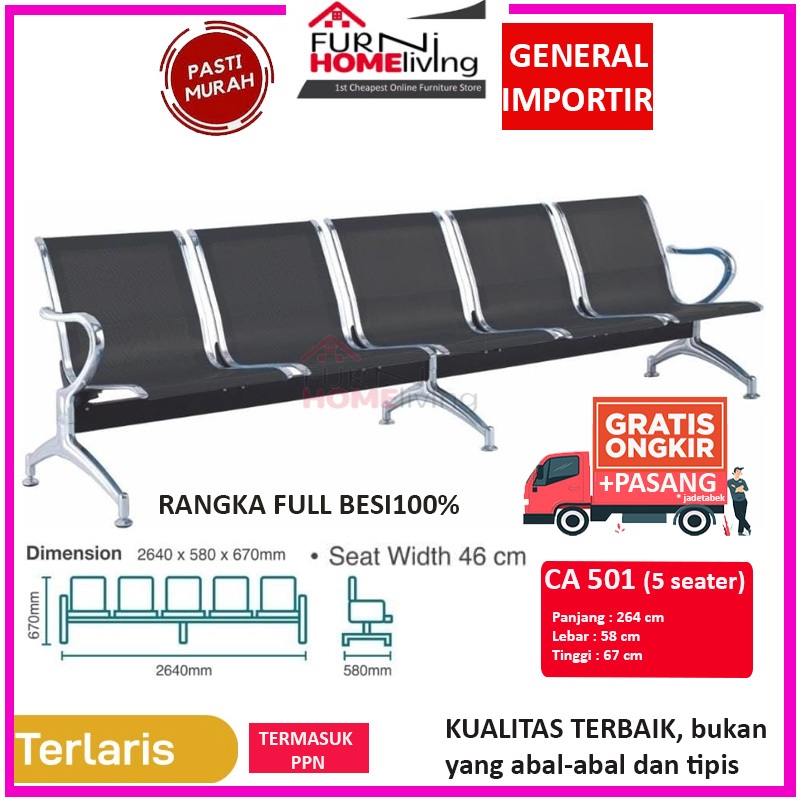 Jual Kursi Tunggu Kursi Bandara Kursi Terminal Dudukan Seater Ca