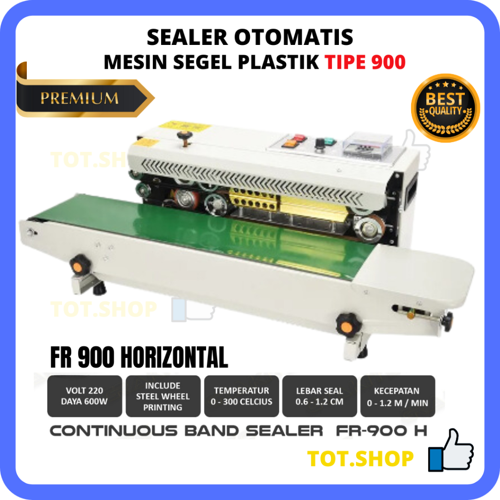 Jual Mesin Sealer Otomatis Continuous Band Sealer Tipe 900 Horizontal