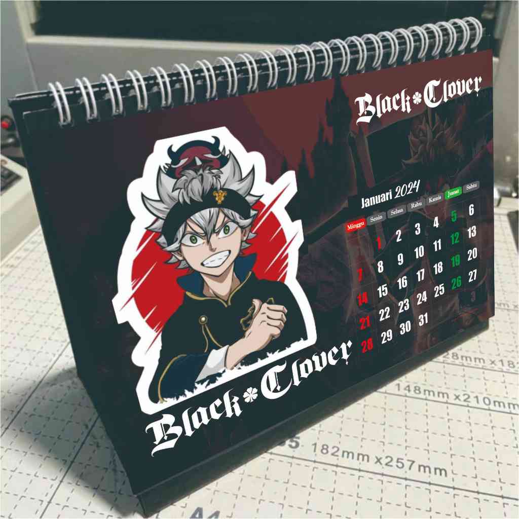 Jual Kalender Meja Duduk Desk Calendar Anime Black Clover Isi