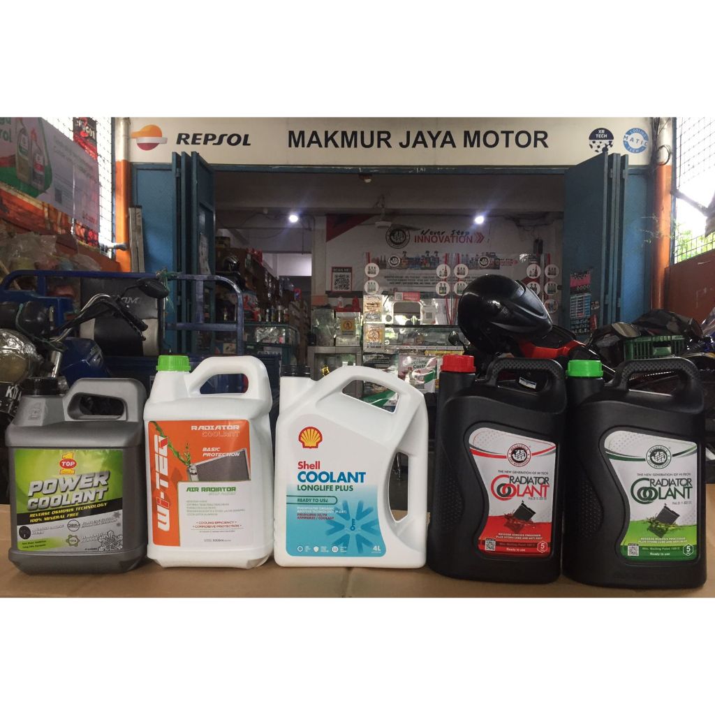 Jual Cairan Air Radiator Coolant Warna Hijau Merah Kemasan Galon