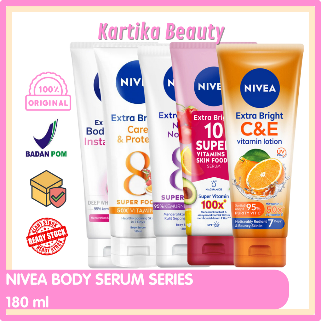 Jual NIVEA BODY SERUM EXTRA WHITE 180 ML NIVEA CARE PROTECT NIVEA