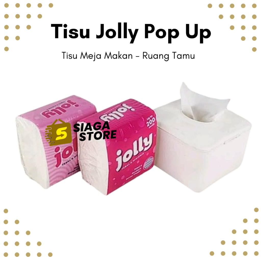 Jual Tisu Jolly Pop Up 200 Sheet Tissu Wajah Mobil Tissue Ruang Tamu