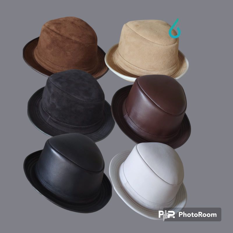 Jual Topi Koboy Koboi Laken Fedora Kulit Suede Topi Pria Original Ready