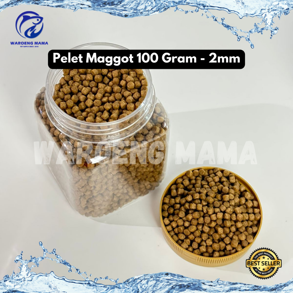 Jual Maggot Pelet Ikan Hias 100gram Pelet Ikan Channa Arwana Oscar