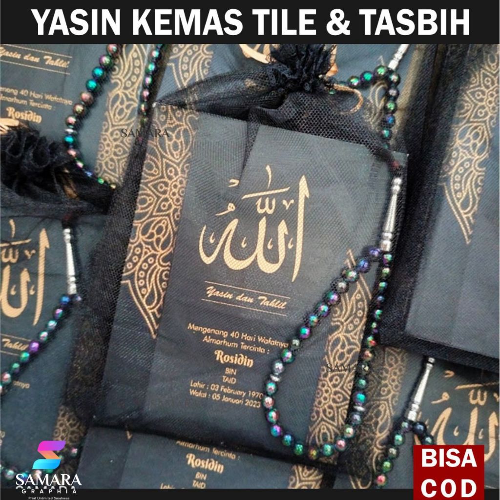 Jual Buku Yasin Dan Tahlil Custom Soft Cover Lengkap Foto Almarhum