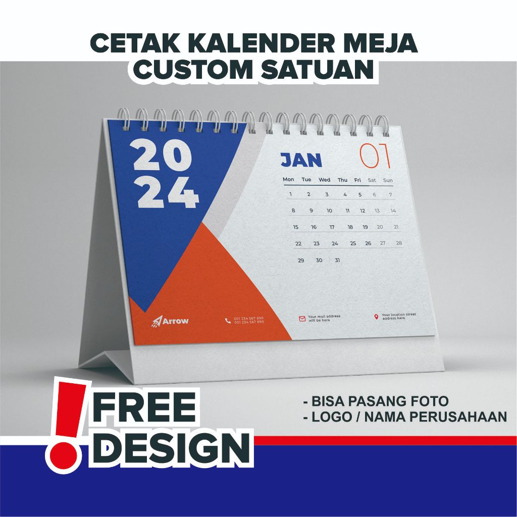 Jual Kalender Meja Duduk Custom Satuan Shopee Indonesia