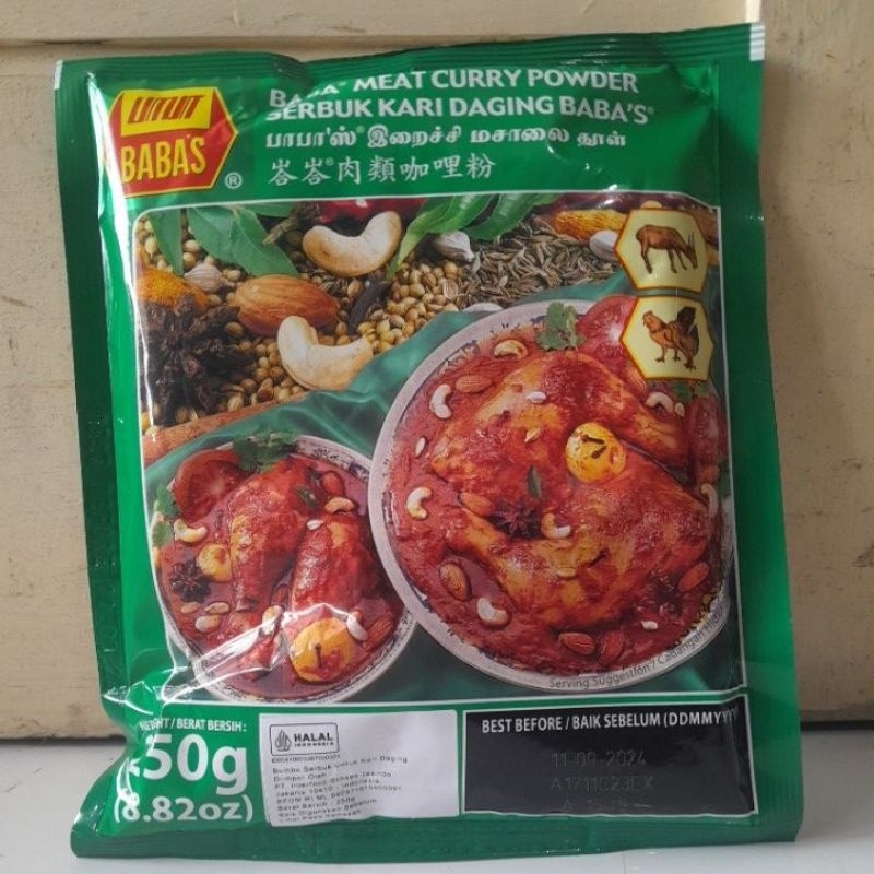 Jual Bumbu Kari Daging Babas Babas Meat Curry Powder 250gr Shopee