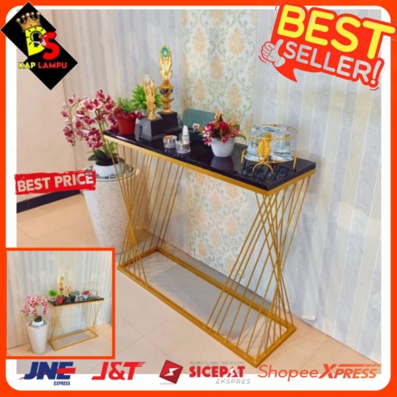 Jual MEJA HIAS RUANGAN CONSUL MINIMALIS BESI GOLD Shopee Indonesia