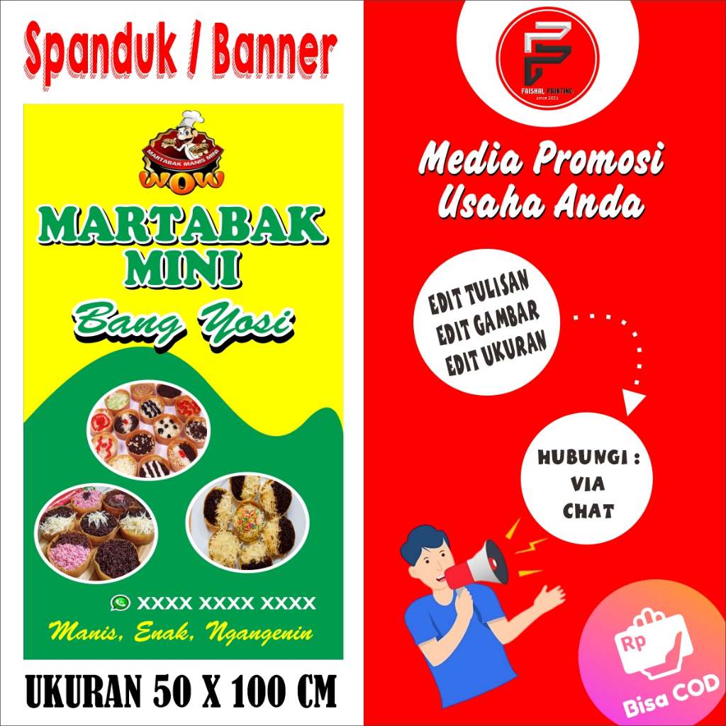 Jual Banner Martabak Mini Spanduk Martabak Imut Banner Martabak