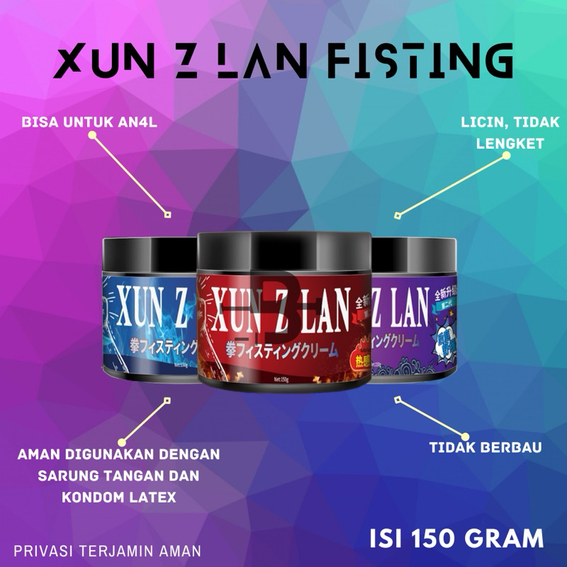 Jual XUN Z LAN FISTING ANAL LUBRICANT 150 GRAM PELICIN ANAL