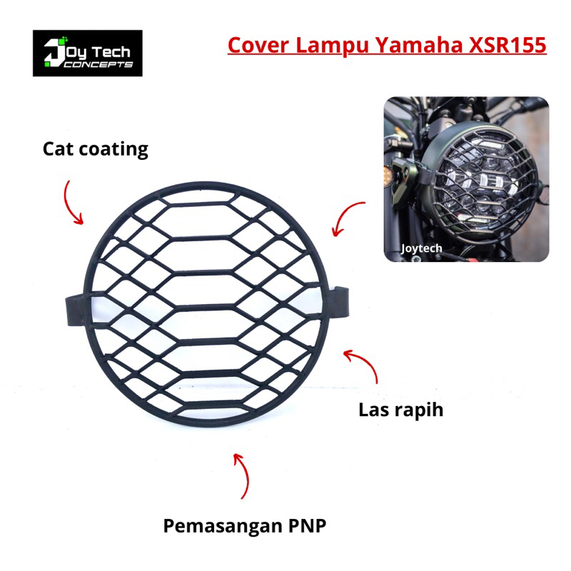 Jual Cover Lampu Grill Headlamp Yamaha XSR155 Model Sporty Shopee