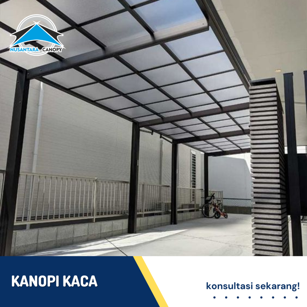 Jual Canopy Atap Kaca Bergaransi Jakarta Kanopi Tempered Glass Modern