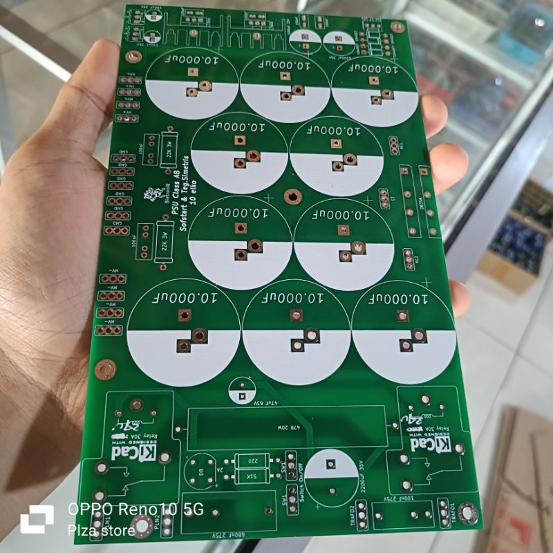 Jual Pcb Psu 10 Elco Softstar Simetris Class AB Double Layer Pcb Psu