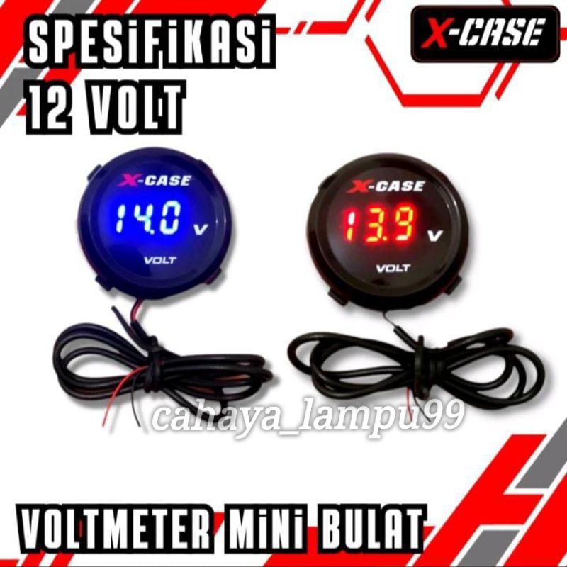 Jual Voltmeter Digital Bulat Mini Waterproof Luminos 9nine VOLTMETER