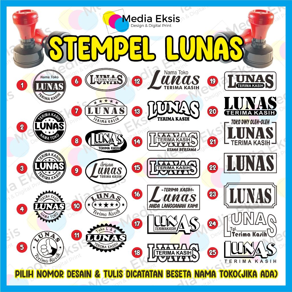 Jual Stempel Lunas Custom Stempel Flash Shopee Indonesia