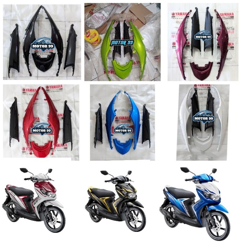 Jual Cover Body Belakang Set Mio Soul Gt Ungu Hitam Biru Merah Dll