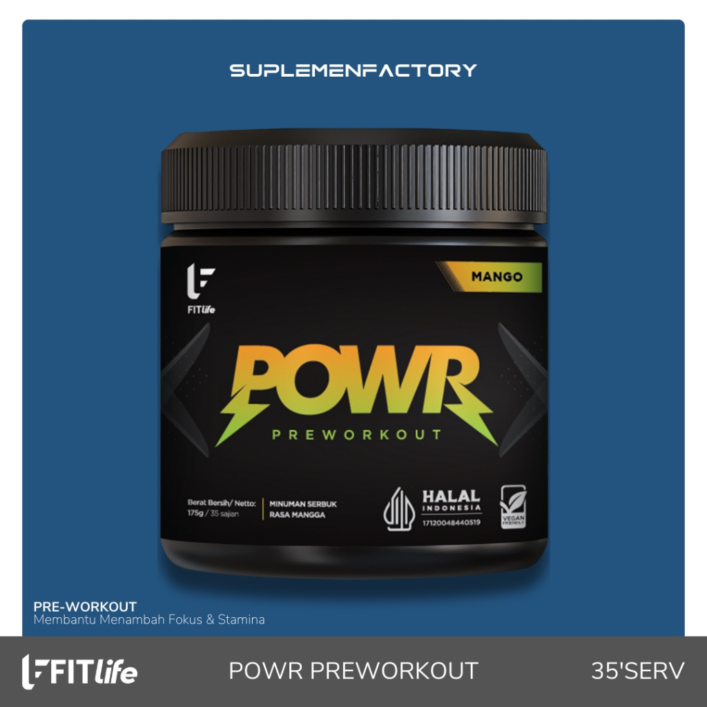 Jual Fitlife POWR 35 Serving Pre Workout Shopee Indonesia