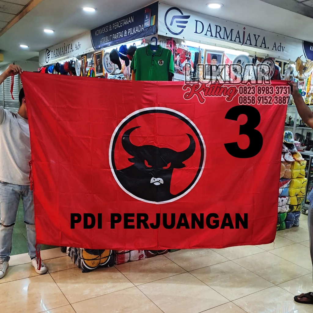 Jual Bendera Partai Pdi Perjuangan Ukuran X Cm Shopee Indonesia